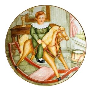 Vintage Knowles William on the Rocking Horse Collector Plate 8.5 Barbara Marsten